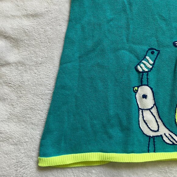 Gymboree Toddler Knit Dress 18-24M | Teal Green Birds GUC - Picture 7 of 16